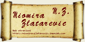 Miomira Zlatarević vizit kartica